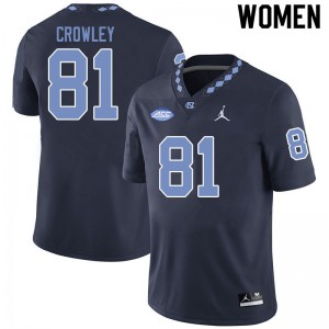 Women's Tar Heels #81 Will Crowley Black Jordan Brand Alumni Jersey 660587-911