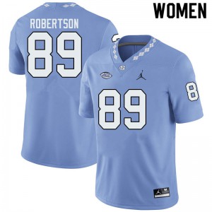 Womens UNC Tar Heels #89 William Robertson Blue Jordan Brand Stitch Jersey 903129-925