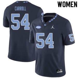 Womens North Carolina Tar Heels #54 Chance Carroll Black NCAA Jerseys 458277-377