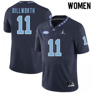 Womens North Carolina #11 Raneiria Dillworth Navy Player Jerseys 216106-673