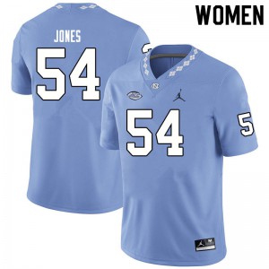 Women's University of North Carolina #54 Avery Jones Blue Jordan Brand University Jerseys 611449-520