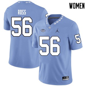 Womens North Carolina Tar Heels #56 Billy Ross Carolina Blue Jordan Brand Official Jerseys 509171-414