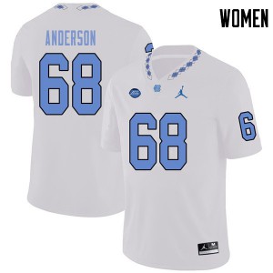 Womens Tar Heels #68 Brian Anderson White Jordan Brand Player Jersey 728777-349