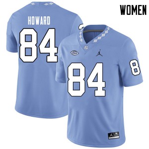 Womens University of North Carolina #84 Bug Howard Carolina Blue Jordan Brand Alumni Jersey 580080-785
