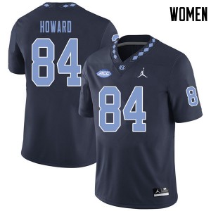 Women North Carolina #84 Bug Howard Navy Jordan Brand Official Jersey 163622-298