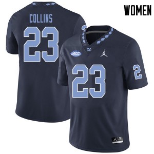 Womens University of North Carolina #23 Cayson Collins Navy Jordan Brand Stitched Jersey 438881-576