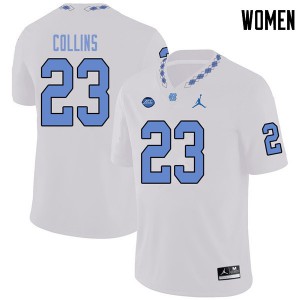 Women UNC #23 Cayson Collins White Jordan Brand Player Jersey 283464-790