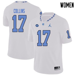 Womens UNC #17 Chris Collins White Jordan Brand High School Jerseys 473523-456