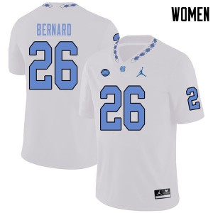 Women's North Carolina #26 Giovani Bernard White Jordan Brand Stitch Jersey 513935-415