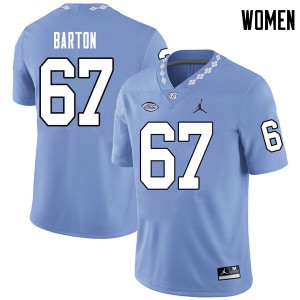 Women's University of North Carolina #67 Harris Barton Carolina Blue Jordan Brand High School Jerseys 592965-465