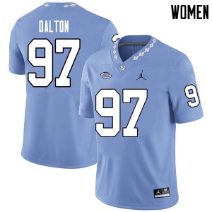 Womens Tar Heels #97 Jalen Dalton Carolina Blue Jordan Brand University Jerseys 561721-785