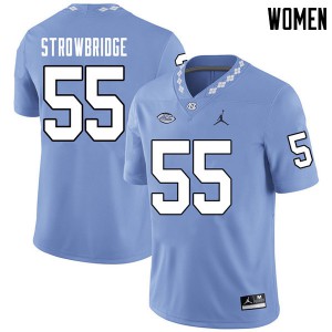Womens Tar Heels #55 Jason Strowbridge Carolina Blue Jordan Brand Player Jerseys 304602-453