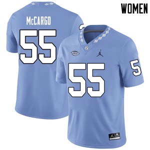Women North Carolina Tar Heels #55 Jay-Jay McCargo Carolina Blue Jordan Brand University Jerseys 768720-697
