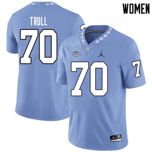 Women's UNC Tar Heels #70 Jonathan Trull Carolina Blue Jordan Brand Stitch Jerseys 294511-938