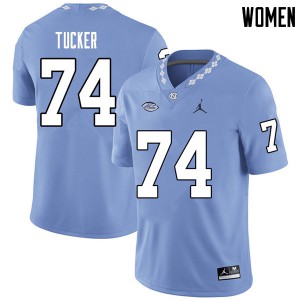Womens North Carolina Tar Heels #74 Jordan Tucker Carolina Blue Jordan Brand Embroidery Jersey 940164-192