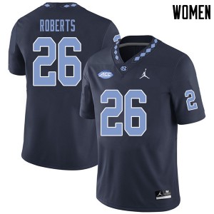 Womens University of North Carolina #26 Kayne Roberts Navy Jordan Brand Football Jersey 943754-579