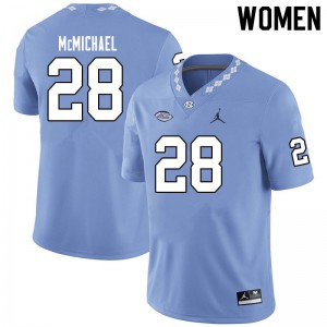Women's North Carolina #28 Kyler McMichael Blue Jordan Brand Alumni Jerseys 107029-163