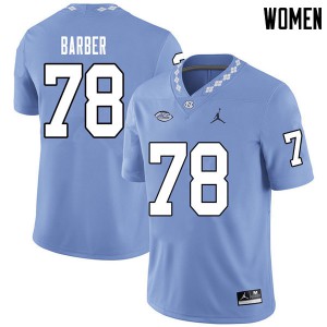 Womens UNC #78 Layton Barber Carolina Blue Jordan Brand Stitch Jersey 449989-535