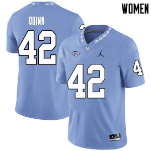 Women's North Carolina Tar Heels #42 Robert Quinn Carolina Blue Jordan Brand Official Jerseys 679002-227
