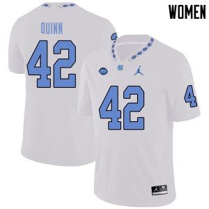 Womens UNC #42 Robert Quinn White Jordan Brand Official Jersey 457161-396