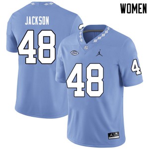 Womens Tar Heels #48 Thomas Jackson Carolina Blue Jordan Brand Alumni Jerseys 763191-781