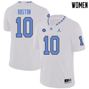 Womens UNC #10 Tre Boston White Jordan Brand Official Jersey 247394-626