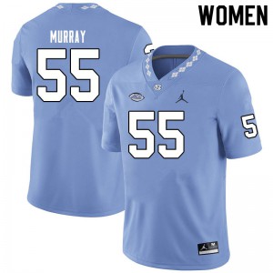 Womens Tar Heels #55 Ty Murray Blue Jordan Brand Stitch Jersey 299347-502