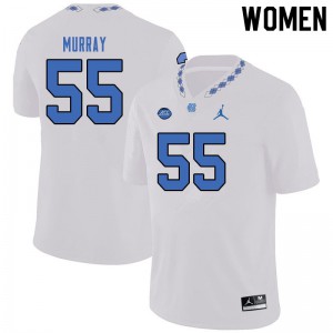 Women North Carolina #55 Ty Murray White Jordan Brand University Jerseys 230310-263