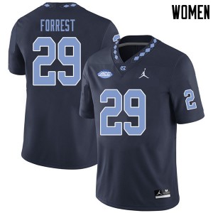 Womens North Carolina #29 Will Forrest Navy Jordan Brand Stitch Jerseys 606636-701
