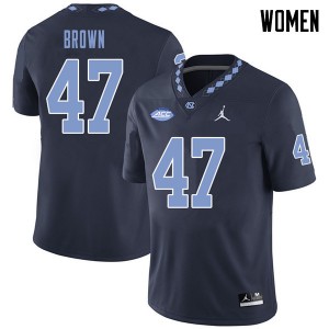 Women's North Carolina Tar Heels #47 Zach Brown Navy Jordan Brand University Jerseys 306010-981