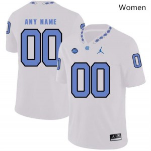 Women's University of North Carolina #00 Custom White Jordan Brand NCAA Jerseys 769809-503