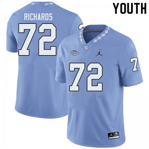 Youth University of North Carolina #72 Asim Richards Blue Jordan Brand High School Jersey 307798-989