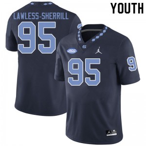 Youth UNC #95 Brant Lawless-Sherrill Black Jordan Brand NCAA Jersey 706785-289