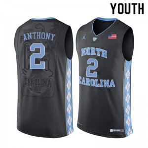 Youth North Carolina Tar Heels #2 Cole Anthony Black University Jersey 956023-974