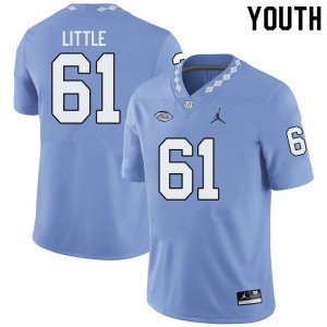 Youth UNC #61 Drew Little Blue Jordan Brand Embroidery Jerseys 397545-533