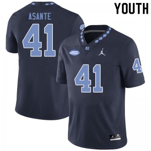 Youth Tar Heels #41 Eugene Asante Black Jordan Brand Player Jerseys 397063-415