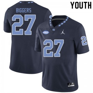 Youth North Carolina #27 Giovanni Biggers Black Jordan Brand Stitched Jersey 891077-494