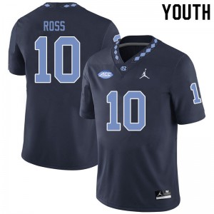 Youth North Carolina Tar Heels #10 Greg Ross Black Jordan Brand Football Jerseys 154842-575