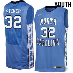 Youth UNC Tar Heels #32 Justin Pierce Blue Basketball Jersey 276470-852