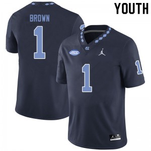 Youth North Carolina #1 Khafre Brown Black Jordan Brand High School Jerseys 361074-327
