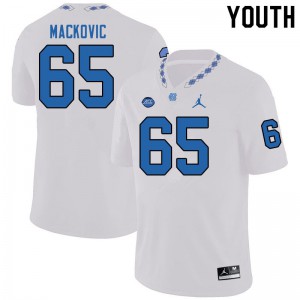 Youth Tar Heels #65 Nick Mackovic White Jordan Brand Alumni Jerseys 290936-265