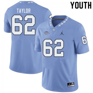 Youth North Carolina Tar Heels #62 Noah Taylor Blue Jordan Brand Player Jerseys 706038-604