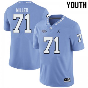 Youth UNC #71 Triston Miller Blue Jordan Brand Football Jersey 982389-445