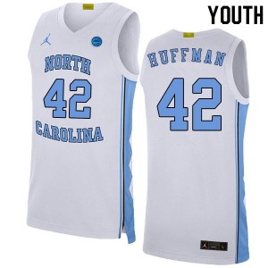Youth Tar Heels #42 Brandon Huffman White 2020 NCAA Jerseys 309158-246