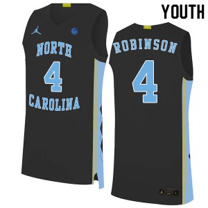 Youth North Carolina #4 Brandon Robinson Black 2020 College Jerseys 140001-178