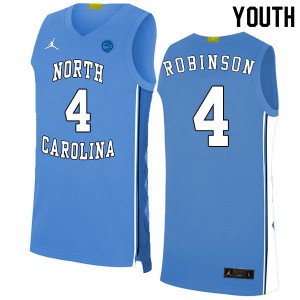 Youth UNC #4 Brandon Robinson Blue 2020 NCAA Jersey 459241-198