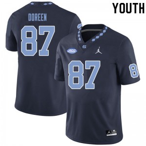 Youth North Carolina Tar Heels #87 Colby Doreen Black Player Jerseys 746595-588