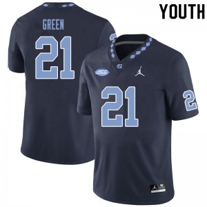 Youth University of North Carolina #21 Elijah Green Black Player Jerseys 976026-135