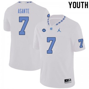 Youth North Carolina #7 Eugene Asante White High School Jerseys 172247-840