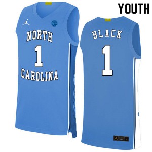 Youth Tar Heels #1 Leaky Black Blue 2020 Player Jersey 944989-709